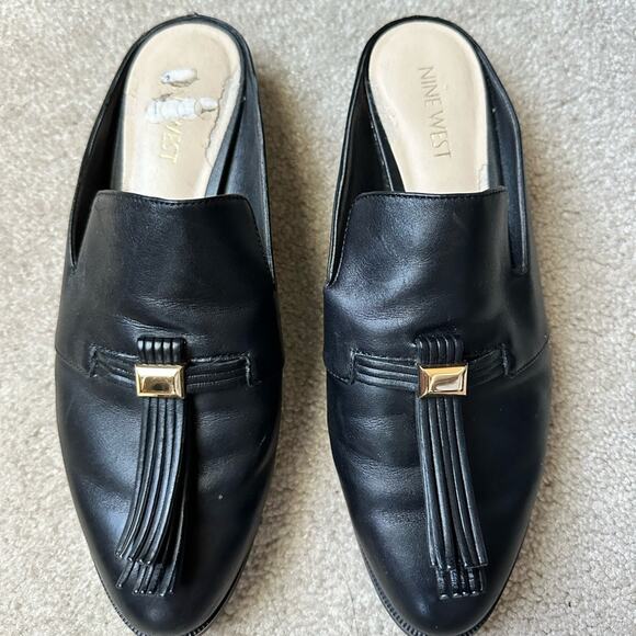 Nine West Black slip on flats size 7.5 - Picture 2 of 10